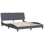 vidaXL Estructura cama con cabecero terciopelo gris oscuro 160x200 cm