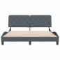 vidaXL Estructura cama con cabecero terciopelo gris oscuro 160x200 cm