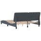 vidaXL Estructura cama con cabecero terciopelo gris oscuro 160x200 cm