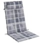 vidaXL Cojines de silla respaldo alto 6 uds tela Oxford a cuadros gris vidaXL Cojines de silla respaldo alto 6 uds tela Oxford a cuadros gris