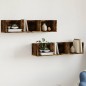 vidaXL Muebles de pared 2 uds madera de ingeniería roble ahumado vidaXL Muebles de pared 2 uds madera de ingeniería roble ahumado
