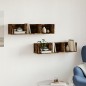 vidaXL Muebles de pared 2 uds madera de ingeniería roble ahumado vidaXL Muebles de pared 2 uds madera de ingeniería roble ahumado