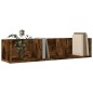 vidaXL Muebles de pared 2 uds madera de ingeniería roble ahumado vidaXL Muebles de pared 2 uds madera de ingeniería roble ahumado