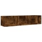 vidaXL Muebles de pared 2 uds madera de ingeniería roble ahumado vidaXL Muebles de pared 2 uds madera de ingeniería roble ahumado