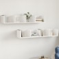 vidaXL Muebles de pared 2 uds madera ingeniería blanco 99x18x16,5 cm vidaXL Muebles de pared 2 uds madera ingeniería blanco 99x18x16,5 cm