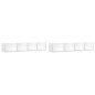 vidaXL Muebles de pared 2 uds madera ingeniería blanco 99x18x16,5 cm vidaXL Muebles de pared 2 uds madera ingeniería blanco 99x18x16,5 cm