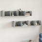 vidaXL Muebles de pared 2 unidades gris hormigón 99x18x16,5 cm vidaXL Muebles de pared 2 unidades gris hormigón 99x18x16,5 cm