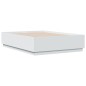 vidaXL Estructura de cama con LED madera ingeniería blanco 135x190 cm vidaXL Estructura de cama con LED madera ingeniería blanco 135x190 cm