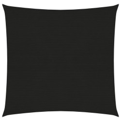 vidaXL Toldo de vela HDPE negro 160 g/m² 2x2 m