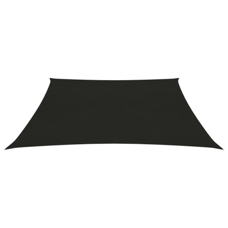 vidaXL Toldo de vela HDPE negro 160 g/m² 2x2 m