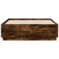 vidaXL Estructura de cama madera de ingeniería roble ahumado 140x190cm vidaXL Estructura de cama madera de ingeniería roble ahumado 140x190cm