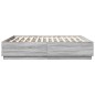 vidaXL Estructura de cama madera de ingeniería gris Sonoma 180x200 cm
