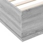 vidaXL Estructura de cama madera de ingeniería gris Sonoma 180x200 cm