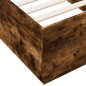 vidaXL Estructura de cama madera de ingeniería roble ahumado 90x190 cm vidaXL Estructura de cama madera de ingeniería roble ahumado 90x190 cm