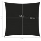 vidaXL Toldo de vela HDPE negro 160 g/m² 2x2 m vidaXL Toldo de vela HDPE negro 160 g/m² 2x2 m