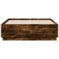 vidaXL Estructura de cama madera de ingeniería roble ahumado 135x190cm