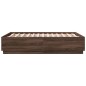 vidaXL Estructura de cama madera de ingeniería marrón roble 135x190 cm vidaXL Estructura de cama madera de ingeniería marrón roble 135x190 cm