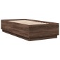 vidaXL Estructura de cama madera de ingeniería marrón roble 90x190 cm