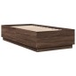 vidaXL Estructura de cama madera de ingeniería marrón roble 90x190 cm