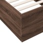 vidaXL Estructura de cama madera de ingeniería marrón roble 90x190 cm
