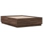 vidaXL Estructura de cama madera de ingeniería marrón roble 140x190 cm vidaXL Estructura de cama madera de ingeniería marrón roble 140x190 cm