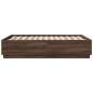 vidaXL Estructura de cama madera de ingeniería marrón roble 140x190 cm vidaXL Estructura de cama madera de ingeniería marrón roble 140x190 cm