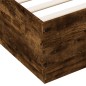 vidaXL Estructura de cama madera de ingeniería roble ahumado 160x200cm