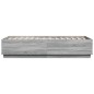 vidaXL Estructura cama con luces LED madera gris Sonoma 90x190 cm