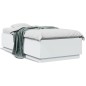 vidaXL Estructura cama con luces LED madera ingeniería blanco 75x190cm vidaXL Estructura cama con luces LED madera ingeniería blanco 75x190cm