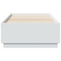vidaXL Estructura cama con luces LED madera ingeniería blanco 75x190cm vidaXL Estructura cama con luces LED madera ingeniería blanco 75x190cm