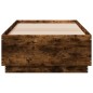 vidaXL Estructura cama con luces LED madera roble ahumado 75x190 cm vidaXL Estructura cama con luces LED madera roble ahumado 75x190 cm