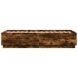 vidaXL Estructura cama con luces LED madera roble ahumado 75x190 cm vidaXL Estructura cama con luces LED madera roble ahumado 75x190 cm