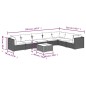 vidaXL Set de muebles de jardín 8 pzas y cojines ratán sintético negro vidaXL Set de muebles de jardín 8 pzas y cojines ratán sintético negro