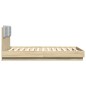 vidaXL Cama con cabecero madera de ingeniería roble Sonoma 140x190 cm vidaXL Cama con cabecero madera de ingeniería roble Sonoma 140x190 cm