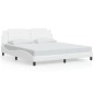 vidaXL Estructura de cama con luz LED cuero sintético blanco 180x200cm vidaXL Estructura de cama con luz LED cuero sintético blanco 180x200cm