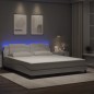 vidaXL Estructura de cama con luz LED cuero sintético blanco 180x200cm vidaXL Estructura de cama con luz LED cuero sintético blanco 180x200cm