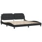 vidaXL Estructura cama con luces LED cuero sintético negro 200x200 cm vidaXL Estructura cama con luces LED cuero sintético negro 200x200 cm
