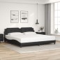 vidaXL Estructura cama con luces LED cuero sintético negro 200x200 cm vidaXL Estructura cama con luces LED cuero sintético negro 200x200 cm