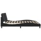vidaXL Estructura cama con luces LED cuero sintético negro 200x200 cm vidaXL Estructura cama con luces LED cuero sintético negro 200x200 cm