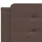 vidaXL Estructura cama con luces LED cuero sintético marrón 200x200 cm