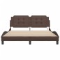 vidaXL Estructura de cama con luces LED cuero PE marrón 160x200 cm vidaXL Estructura de cama con luces LED cuero PE marrón 160x200 cm