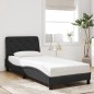 vidaXL Estructura de cama con cabecero de terciopelo negro 80x200 cm