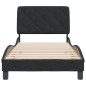 vidaXL Estructura de cama con cabecero de terciopelo negro 80x200 cm