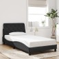 vidaXL Estructura de cama con cabecero de terciopelo negro 100x200 cm vidaXL Estructura de cama con cabecero de terciopelo negro 100x200 cm