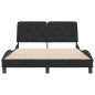 vidaXL Estructura de cama con cabecero de terciopelo negro 120x200 cm vidaXL Estructura de cama con cabecero de terciopelo negro 120x200 cm