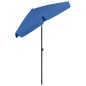vidaXL Sombrilla de playa azul celeste 180x120 cm vidaXL Sombrilla de playa azul celeste 180x120 cm