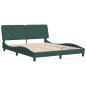 vidaXL Estructura cama con cabecero terciopelo verde oscuro 160x200 cm vidaXL Estructura cama con cabecero terciopelo verde oscuro 160x200 cm