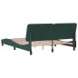 vidaXL Estructura cama con cabecero terciopelo verde oscuro 160x200 cm vidaXL Estructura cama con cabecero terciopelo verde oscuro 160x200 cm