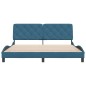 vidaXL Estructura de cama con cabecero terciopelo azul 180x200 cm vidaXL Estructura de cama con cabecero terciopelo azul 180x200 cm