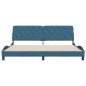 vidaXL Estructura de cama con cabecero terciopelo azul 200x200 cm vidaXL Estructura de cama con cabecero terciopelo azul 200x200 cm